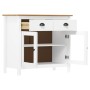 Mesita de noche Hill madera maciza de pino blanco 90x40x80 cm de vidaXL, Aparadores - Ref: Foro24-288942, Precio: 135,62 €, D...