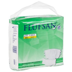 Flufsan Pañales para adultos desechables 15 unidades talla L de vidaXL, Productos para la incontinencia - Ref: Foro24-4008052...