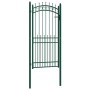 Fence gate with green steel spikes 100x200 cm by vidaXL, garden gates - Ref: Foro24-146387, Price: 216,25 €, Discount: %