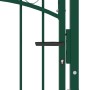 Fence gate with green steel spikes 100x200 cm by vidaXL, garden gates - Ref: Foro24-146387, Price: 216,25 €, Discount: %