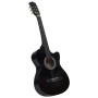 Set de guitarra clásica occidental 12 pzas 6 cuerdas negra 38" de vidaXL, Guitarras - Ref: Foro24-70133, Precio: 88,10 €, Des...