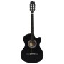 Set de guitarra clásica occidental 12 pzas 6 cuerdas negra 38" de vidaXL, Guitarras - Ref: Foro24-70133, Precio: 88,10 €, Des...