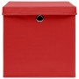 Storage boxes with lids 10 pcs fabric red 32x32x32 cm by vidaXL, Storage baskets - Ref: Foro24-288364, Price: 66,96 €, Discou...