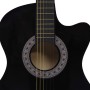 Set de guitarra clásica occidental 12 pzas 6 cuerdas negra 38" de vidaXL, Guitarras - Ref: Foro24-70133, Precio: 88,10 €, Des...