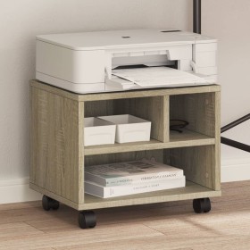 Printer stand with Sonoma oak wheels 41x32x34.5 cm by vidaXL, Printer supports - Ref: Foro24-840613, Price: 42,99 €, Discount: %