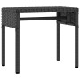 Lounger with hood and black synthetic rattan table by vidaXL, Loungers - Ref: Foro24-368197, Price: 218,99 €, Discount: %