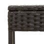 Lounger with hood and black synthetic rattan table by vidaXL, Loungers - Ref: Foro24-368197, Price: 218,99 €, Discount: %