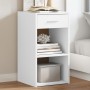 White engineered wood bedside table 35x34x65 cm by vidaXL, Nightstands - Ref: Foro24-840576, Price: 43,37 €, Discount: %