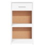 White engineered wood bedside table 35x34x65 cm by vidaXL, Nightstands - Ref: Foro24-840576, Price: 43,37 €, Discount: %