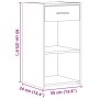 Mesita de noche madera de ingeniería blanco 35x34x65 cm de vidaXL, Mesitas de noche - Ref: Foro24-840576, Precio: 43,37 €, De...