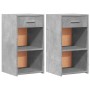 Mesitas noche 2 uds madera ingeniería gris hormigón 35x34x65 cm de vidaXL, Mesitas de noche - Ref: Foro24-840583, Precio: 68,...