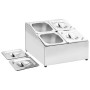 Gastronorm tray support with 4 1/6 stainless steel trays by vidaXL, Kitchen utensil containers - Ref: Foro24-51223, Price: 84...