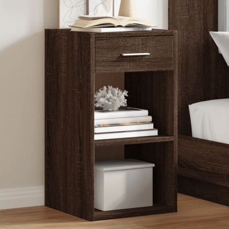 Oak brown engineered wood bedside table 35x34x65 cm by vidaXL, Nightstands - Ref: Foro24-840588, Price: 48,29 €, Discount: %