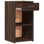 Mesita de noche madera de ingeniería marrón roble 35x34x65 cm de vidaXL, Mesitas de noche - Ref: Foro24-840588, Precio: 48,25...