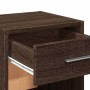 Oak brown engineered wood bedside table 35x34x65 cm by vidaXL, Nightstands - Ref: Foro24-840588, Price: 48,29 €, Discount: %