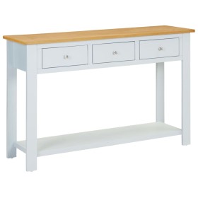 Solid oak wood console table 118x35x77 cm by vidaXL, Side tables - Ref: Foro24-288626, Price: 171,99 €, Discount: %