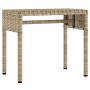 Tumbona con capota y mesa ratán sintético beige de vidaXL, Tumbonas - Ref: Foro24-368200, Precio: 225,01 €, Descuento: %