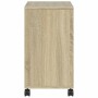 Side table with Sonoma engineered wood wheels 50x30x55 cm by vidaXL, Side tables - Ref: Foro24-840571, Price: 40,10 €, Discou...