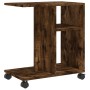 Mesa auxiliar ruedas madera ingeniería roble ahumado 50x30x55cm de vidaXL, Mesas auxiliares - Ref: Foro24-840573, Precio: 35,...