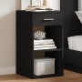 Black engineered wood nightstand 35x34x65 cm by vidaXL, Nightstands - Ref: Foro24-840578, Price: 43,37 €, Discount: %