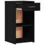 Black engineered wood nightstand 35x34x65 cm by vidaXL, Nightstands - Ref: Foro24-840578, Price: 43,37 €, Discount: %