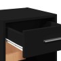 Black engineered wood nightstand 35x34x65 cm by vidaXL, Nightstands - Ref: Foro24-840578, Price: 43,37 €, Discount: %