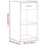 Mesita de noche madera de ingeniería negro 35x34x65 cm de vidaXL, Mesitas de noche - Ref: Foro24-840578, Precio: 43,37 €, Des...