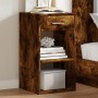 Smoked oak engineered wood bedside table 35x34x65 cm by vidaXL, Nightstands - Ref: Foro24-840584, Price: 46,99 €, Discount: %