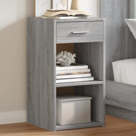 Mesita de noche madera de ingeniería gris Sonoma 35x34x65 cm de vidaXL, Mesitas de noche - Ref: Foro24-840586, Precio: 47,99 ...