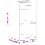 Mesita de noche madera de ingeniería gris Sonoma 35x34x65 cm de vidaXL, Mesitas de noche - Ref: Foro24-840586, Precio: 48,25 ...