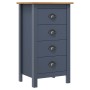 Hill bedside table solid gray pine wood 46x35x49.5 cm by vidaXL, Sideboards - Ref: Foro24-288913, Price: 74,55 €, Discount: %