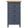 Hill bedside table solid gray pine wood 46x35x49.5 cm by vidaXL, Sideboards - Ref: Foro24-288913, Price: 74,55 €, Discount: %