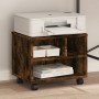 Printer stand with wheels smoked oak 41x32x34.5 cm by vidaXL, Printer supports - Ref: Foro24-840615, Price: 37,51 €, Discount: %