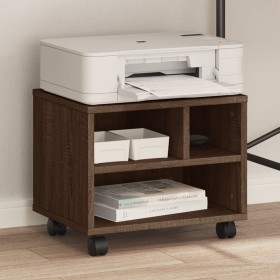 Printer stand with oak brown wheels 41x32x34.5 cm by vidaXL, Printer supports - Ref: Foro24-840617, Price: 37,80 €, Discount: %