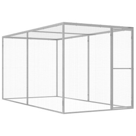 Jaula para gatos acero galvanizado 3x1,5x1,5 m de vidaXL, Jaulas y habitáculos para animales pequeños - Ref: Foro24-146357, P...