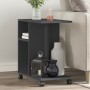 Side table with wheels black engineered wood 50x30x55 cm by vidaXL, Side tables - Ref: Foro24-840570, Price: 36,58 €, Discoun...