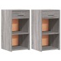 Mesitas noche 2 uds madera ingeniería gris Sonoma 35x34x65 cm de vidaXL, Mesitas de noche - Ref: Foro24-840587, Precio: 70,99...