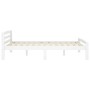 Solid pine wood bed frame white 120x200 cm by vidaXL, Beds and slatted bases - Ref: Foro24-322070, Price: 97,99 €, Discount: %