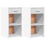 Bedside tables 2 units engineered wood white 35x34x65 cm by vidaXL, Nightstands - Ref: Foro24-840577, Price: 71,20 €, Discoun...