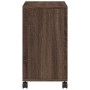 Mesa auxiliar ruedas madera ingeniería marrón roble 50x30x55cm de vidaXL, Mesas auxiliares - Ref: Foro24-840575, Precio: 35,9...