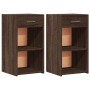 Bedside tables 2 units engineered wood brown oak 35x34x65 cm by vidaXL, Nightstands - Ref: Foro24-840589, Price: 70,48 €, Dis...