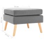 Light gray fabric footstool by vidaXL, Ottomans - Ref: Foro24-288733, Price: 90,69 €, Discount: %