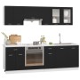 8-teiliges Küchenmöbel-Set Holzwerkstoff schwarz von vidaXL, Küchenschränke - Ref: Foro24-3067648, Preis: 557,97 €, Rabatt: %