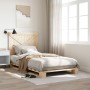 Bed frame with solid pine wood headboard 100x200 cm by vidaXL, Beds and slatted bases - Ref: Foro24-3281569, Price: 137,30 €,...