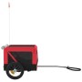 Pet Bicycle Trailer Iron Oxford Cloth Red Black by vidaXL, pet strollers - Ref: Foro24-93908, Price: 85,03 €, Discount: %