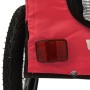 Haustier-Fahrradanhänger, Eisen-Oxford-Stoff, Rot, Schwarz von vidaXL, Kinderwagen für Haustiere - Ref: Foro24-93908, Preis: ...