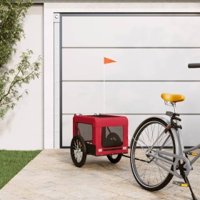 Pet Bicycle Trailer Iron Oxford Cloth Red Black by vidaXL, pet strollers - Ref: Foro24-93915, Price: 93,99 €, Discount: %