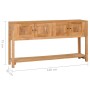 Sideboard aus massivem Teakholz, 140 x 30 x 75 cm von vidaXL, Sideboards - Ref: Foro24-288894, Preis: 226,22 €, Rabatt: %