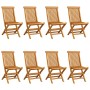 Garden chairs 8 pcs solid teak with bright green cushions by vidaXL, Garden chairs - Ref: Foro24-3072943, Price: 528,44 €, Di...