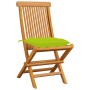 Garden chairs 8 pcs solid teak with bright green cushions by vidaXL, Garden chairs - Ref: Foro24-3072943, Price: 528,44 €, Di...